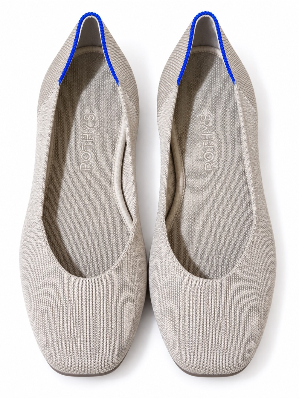 Rothy's Beige Knit Ballet Flats